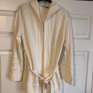 Cardigan sweater with belt